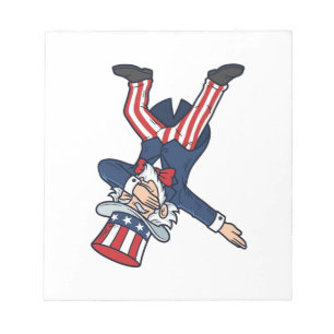 Patriotic Dabbing Gentleman Vintage Vector Design_ Notepad
