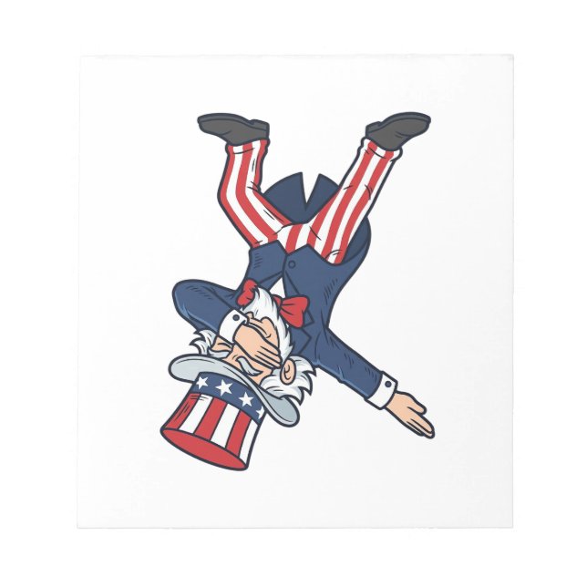 Patriotic Dabbing Gentleman Vintage Vector Design_ Notepad (Front)