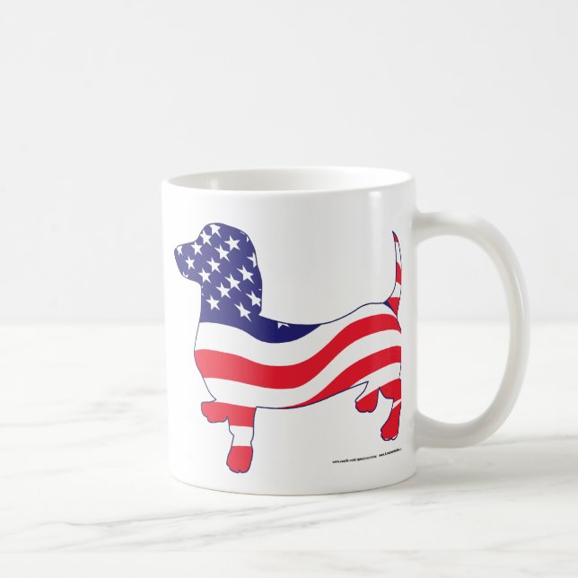 Patriotic Dachshund Coffee Mug (Right)