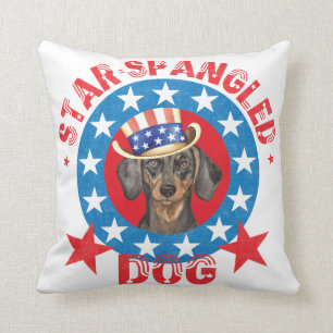 Patriotic Dachshund Cushion