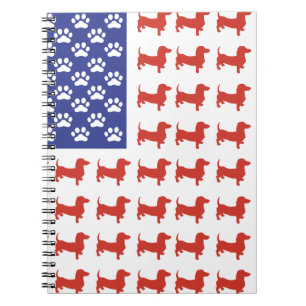 Patriotic Dachshund Doxie Notebook