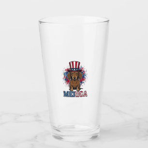 Patriotic Dachshund Merica Vintage Dog Shirt_1 Glass
