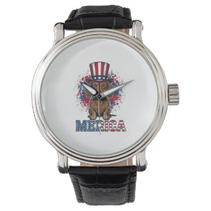 Patriotic Dachshund Merica Vintage Dog Shirt_1 Watch