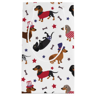 Patriotic Dachshund Small Gift Bag