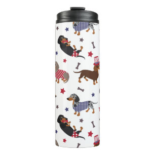 Patriotic Dachshund Thermal Tumbler
