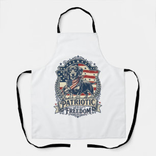Patriotic Dachshund Vector Graphic Tee_1 Apron