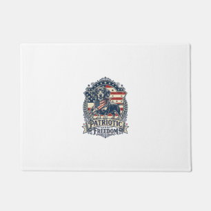 Patriotic Dachshund Vector Graphic Tee_1 Doormat