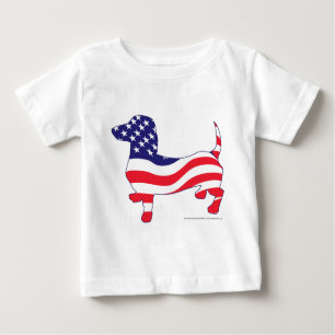 Patriotic Dachshund / Wiener Baby T-Shirt