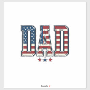 Patriotic Dad American Flag Vintage Vector Design_