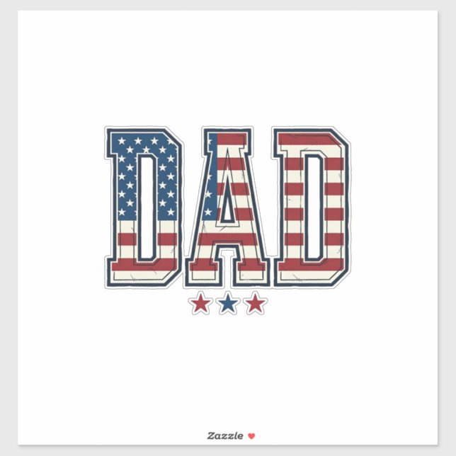 Patriotic Dad American Flag Vintage Vector Design_ (Sheet)