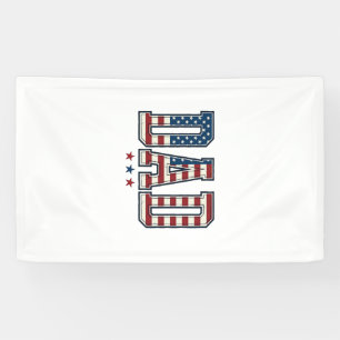Patriotic Dad American Flag Vintage Vector Design_ Banner