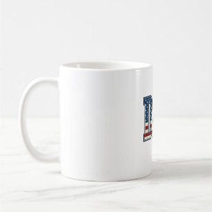 Patriotic Dad American Flag Vintage Vector Design_ Coffee Mug