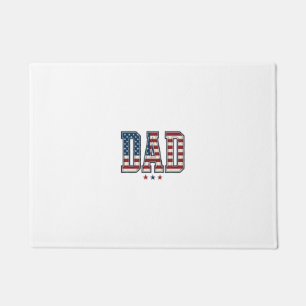 Patriotic Dad American Flag Vintage Vector Design_ Doormat