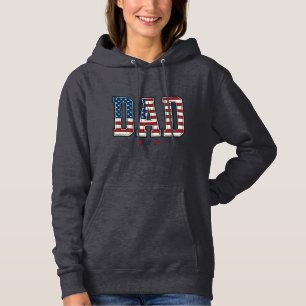 Patriotic Dad American Flag Vintage Vector Design_ Hoodie