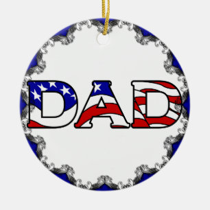 Patriotic Dad Christmas Ornament