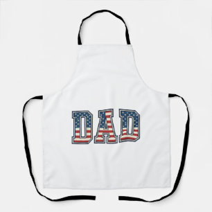 Patriotic Dad Flag Lettering Vector Design_1 Apron
