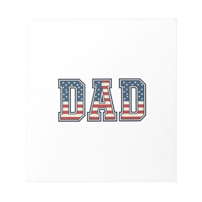 Patriotic Dad Flag Lettering Vector Design_1 Notepad (Front)