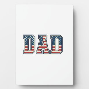 Patriotic Dad Flag Lettering Vector Design_1 Plaque