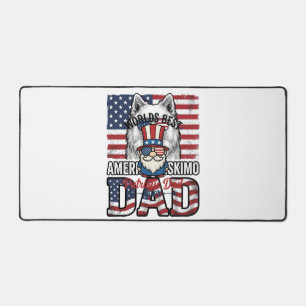 Patriotic Dad Gnome Vintage Vector Shirt Design_1 Desk Mat