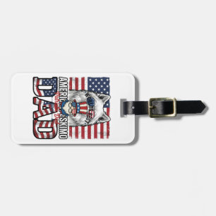 Patriotic Dad Gnome Vintage Vector Shirt Design_1 Luggage Tag