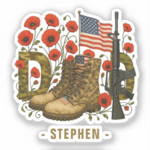 Patriotic Dad – USA Flag with Combat Boots