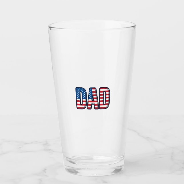 Patriotic DAD Vector Shirt Design_1 Glass (Front)