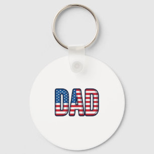 Patriotic DAD Vector Shirt Design_1 Key Ring