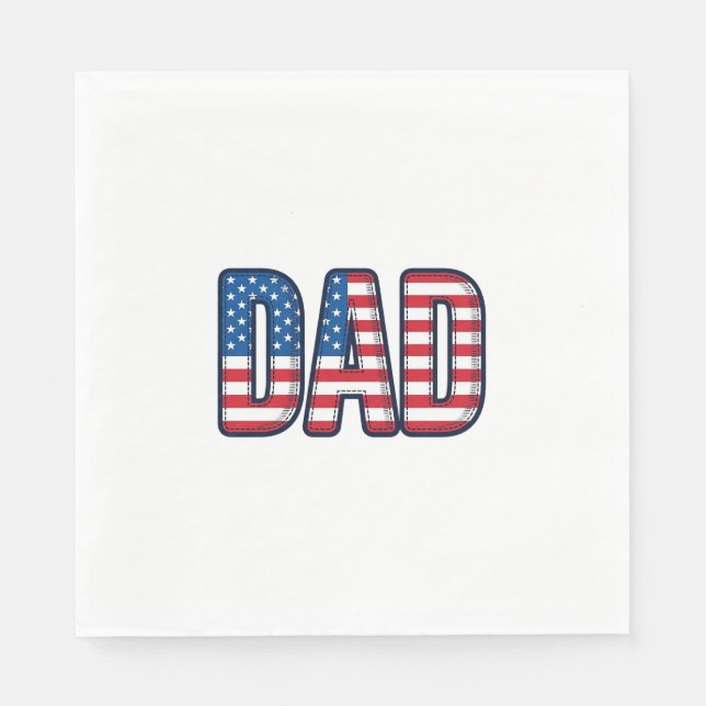 Patriotic DAD Vector Shirt Design_1 Napkin (Front)
