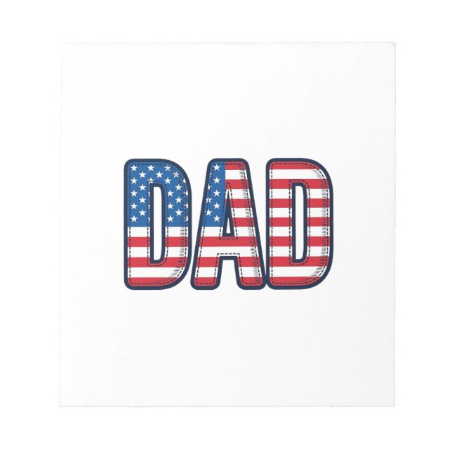 Patriotic DAD Vector Shirt Design_1 Notepad (Front)