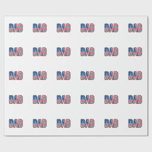 Patriotic DAD Vector Shirt Design_1 Wrapping Paper