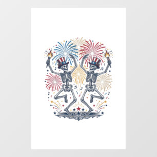 Patriotic Dancing Skeletons Fireworks 4th of July
