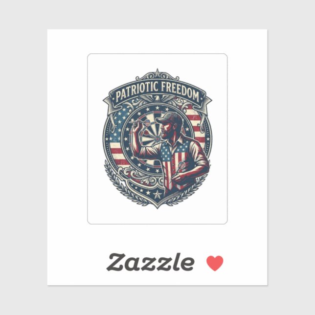 Patriotic Dart Player Vector Graphic Tee (Sheet)