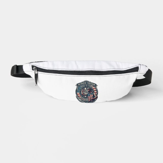 Patriotic Dart Player Vector Graphic Tee Bum Bags (Front)