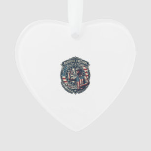 Patriotic Dart Player Vector Graphic Tee Ornament