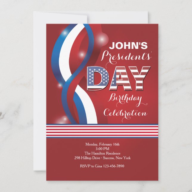 Patriotic Day Party Invitation (Front)