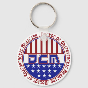 PATRIOTIC DCM DOCTOR OF CHIROPRACTIC MEDICINE KEY RING