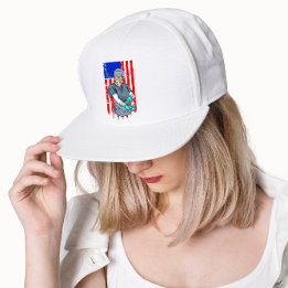 Patriotic Dedicated Nurse USA Red White Blue Flag Trucker Hat