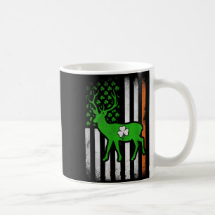 Patriotic deer american flag shamrock irish st coffee mug