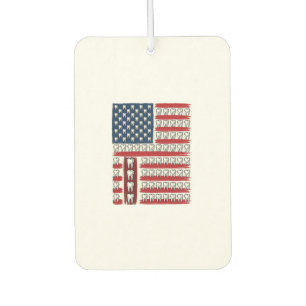 Patriotic Dentist Tooth Flag Car Air Freshener