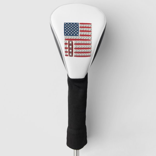 Patriotic Dentist Tooth Flag Golf Head Cover (Front)