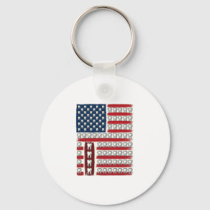 Patriotic Dentist Tooth Flag Key Ring