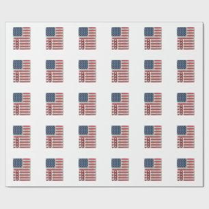 Patriotic Dentist Tooth Flag Wrapping Paper