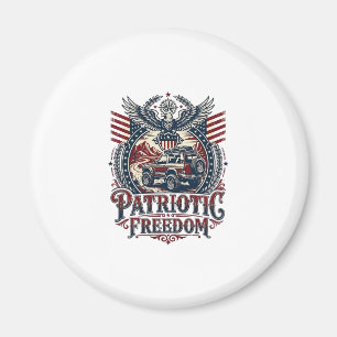 Patriotic Desert Road Explorer Magnet