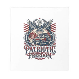 Patriotic Desert Road Explorer Notepad