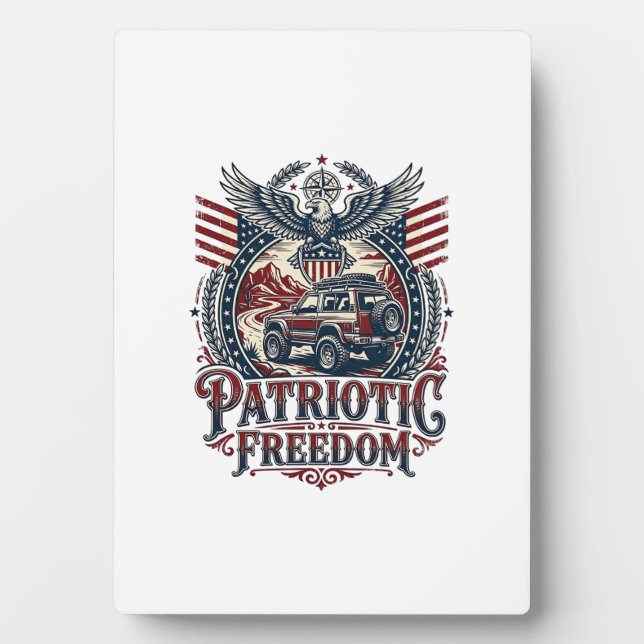 Patriotic Desert Road Explorer Plaque (Front)