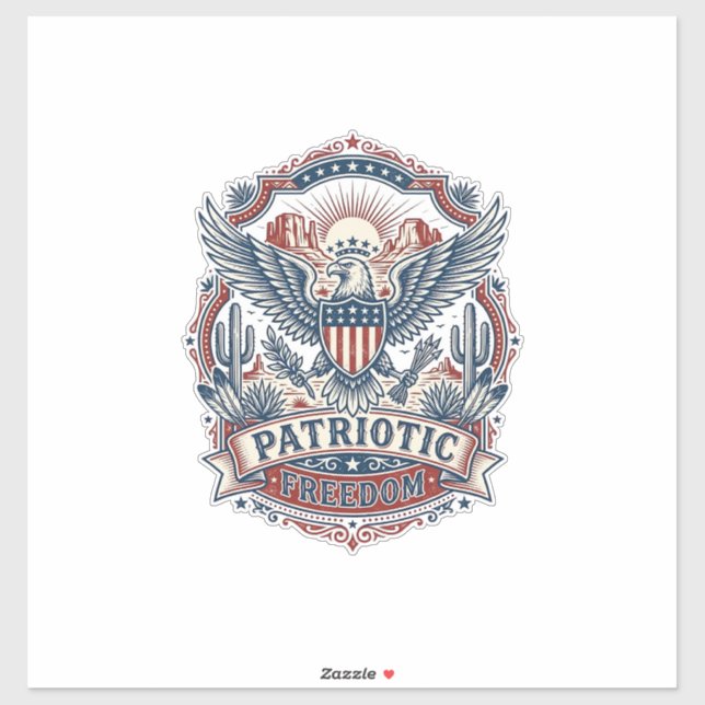 Patriotic Desert Southwest Pride Vector Graphic Te (Sheet)