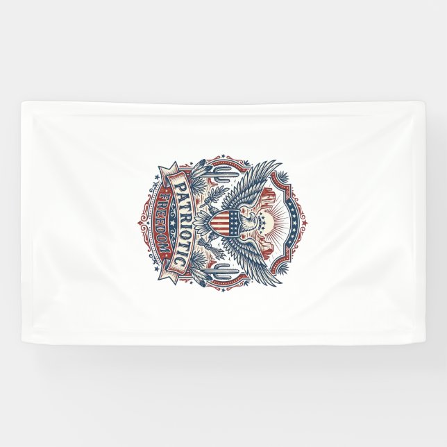 Patriotic Desert Southwest Pride Vector Graphic Te Banner (Horizontal)