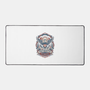 Patriotic Desert Southwest Pride Vector Graphic Te Desk Mat