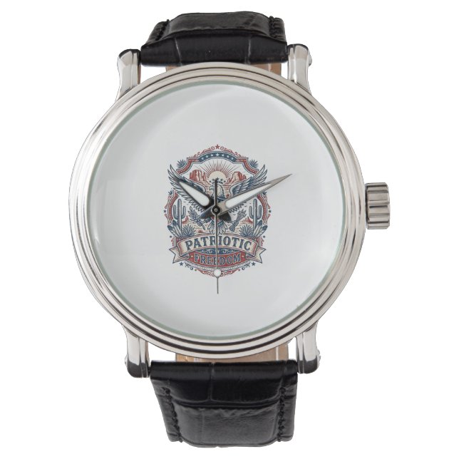 Patriotic Desert Southwest Pride Vector Graphic Te Watch (Front)