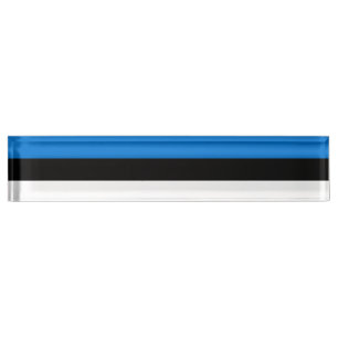 Patriotic desk nameplate with Flag of Estonia